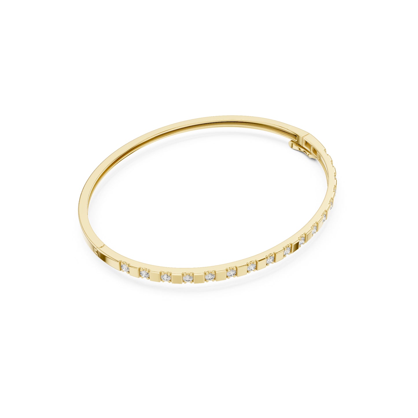 Colorless Round Cut Art Deco Cluster Vintage Party Wear Diamond Bangle Bracelets Gift For Women's - HIGHCARAT DIAMONDS