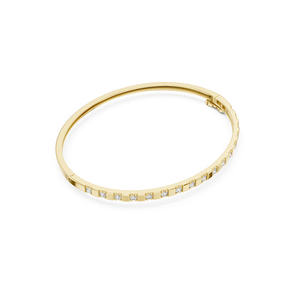 Colorless Round Cut Art Deco Cluster Vintage Party Wear Diamond Bangle Bracelets Gift For Women's - HIGHCARAT DIAMONDS