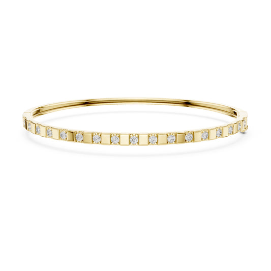 Colorless Round Cut Art Deco Cluster Vintage Party Wear Diamond Bangle Bracelets Gift For Women's - HIGHCARAT DIAMONDS