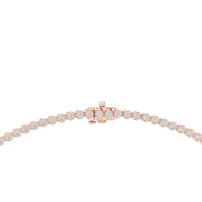 Round Shape Lab Grown Diamond 18k Solid White Gold Women Diamond Necklace - HIGHCARAT DIAMONDS