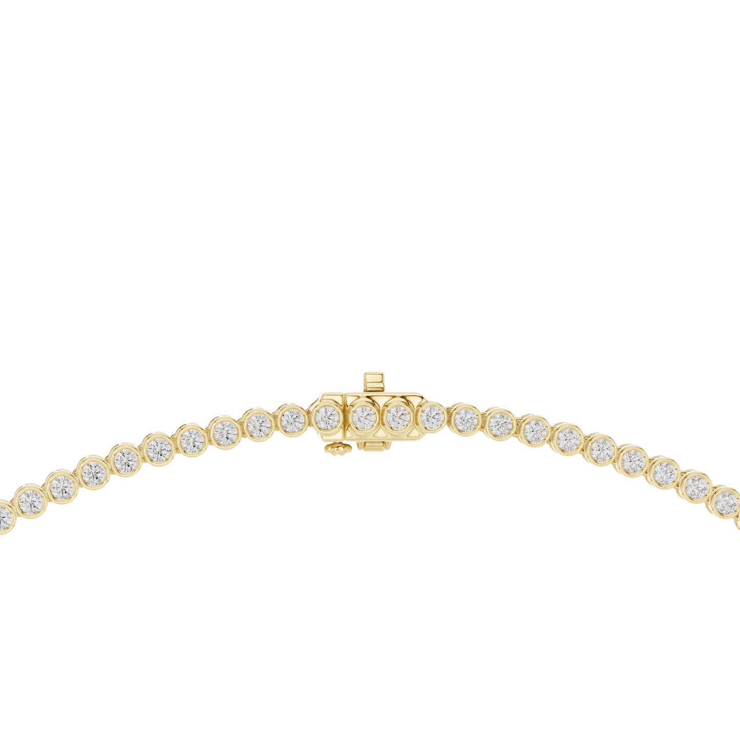 Round Shape Lab Grown Diamond 18k Solid White Gold Women Diamond Necklace - HIGHCARAT DIAMONDS