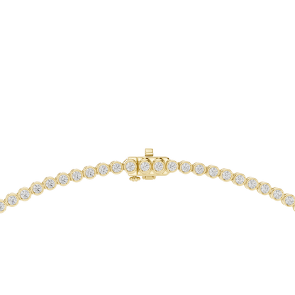 Round Shape Lab Grown Diamond 18k Solid White Gold Women Diamond Necklace - HIGHCARAT DIAMONDS