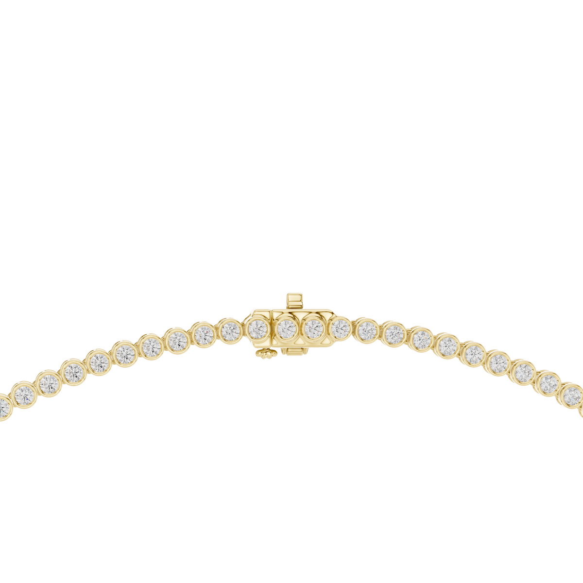 Round Shape Lab Grown Diamond 18k Solid White Gold Women Diamond Necklace - HIGHCARAT DIAMONDS