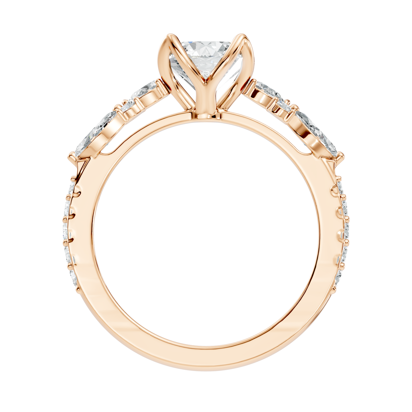 1.66CT Round, Marquise and Pear Cut Top Grade Diamond Minimalist Dainty Stunning Party Wear Ring - HIGHCARAT DIAMONDS