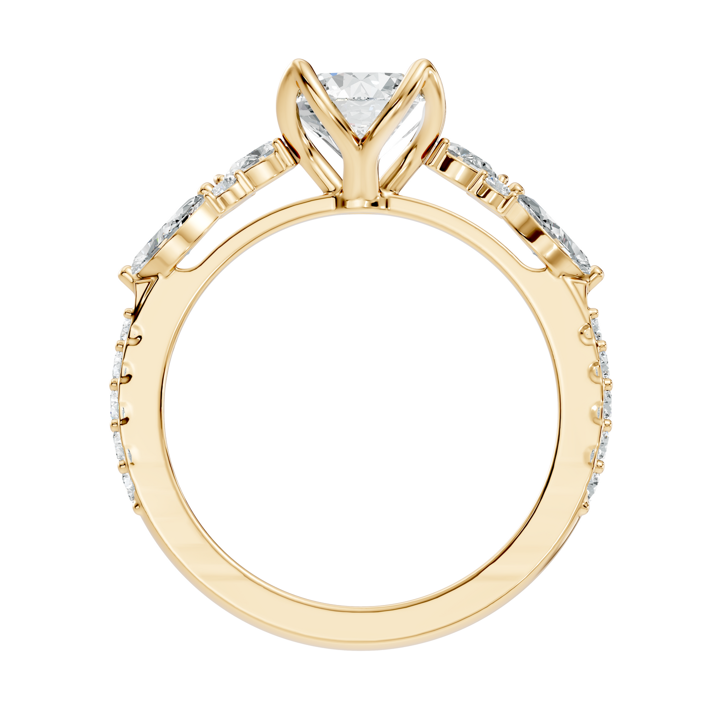 1.66CT Round, Marquise and Pear Cut Top Grade Diamond Minimalist Dainty Stunning Party Wear Ring - HIGHCARAT DIAMONDS