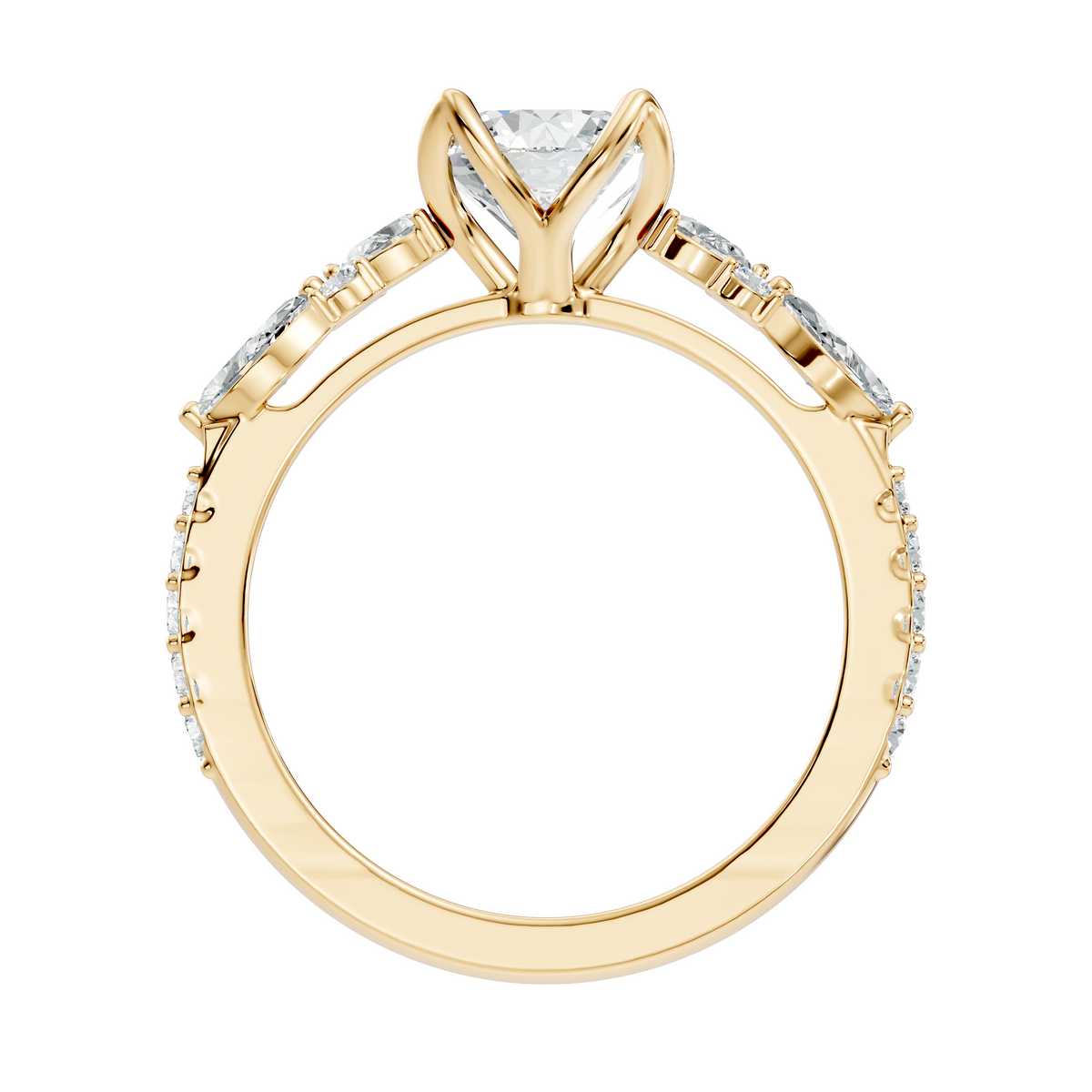 1.66CT Round, Marquise and Pear Cut Top Grade Diamond Minimalist Dainty Stunning Party Wear Ring - HIGHCARAT DIAMONDS