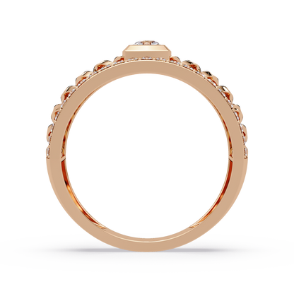 Round Cut Lab Grown Diamond Chain Link Open Weave Diamond Band - HIGHCARAT DIAMONDS