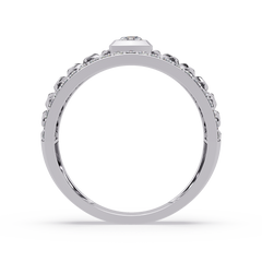 Round Cut Lab Grown Diamond Chain Link Open Weave Diamond Band - HIGHCARAT DIAMONDS