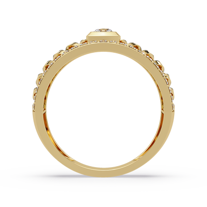 Round Cut Lab Grown Diamond Chain Link Open Weave Diamond Band - HIGHCARAT DIAMONDS