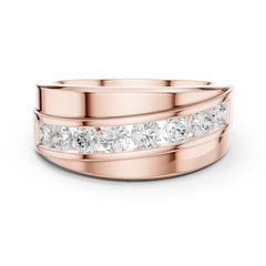 Lab Grown & Natural Round Shape Diamond Ethical Wear New Stunning Diamond Ring for Men - HIGHCARAT DIAMONDS