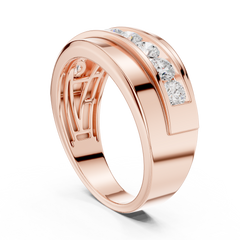 Lab Grown & Natural Round Shape Diamond Ethical Wear New Stunning Diamond Ring for Men - HIGHCARAT DIAMONDS