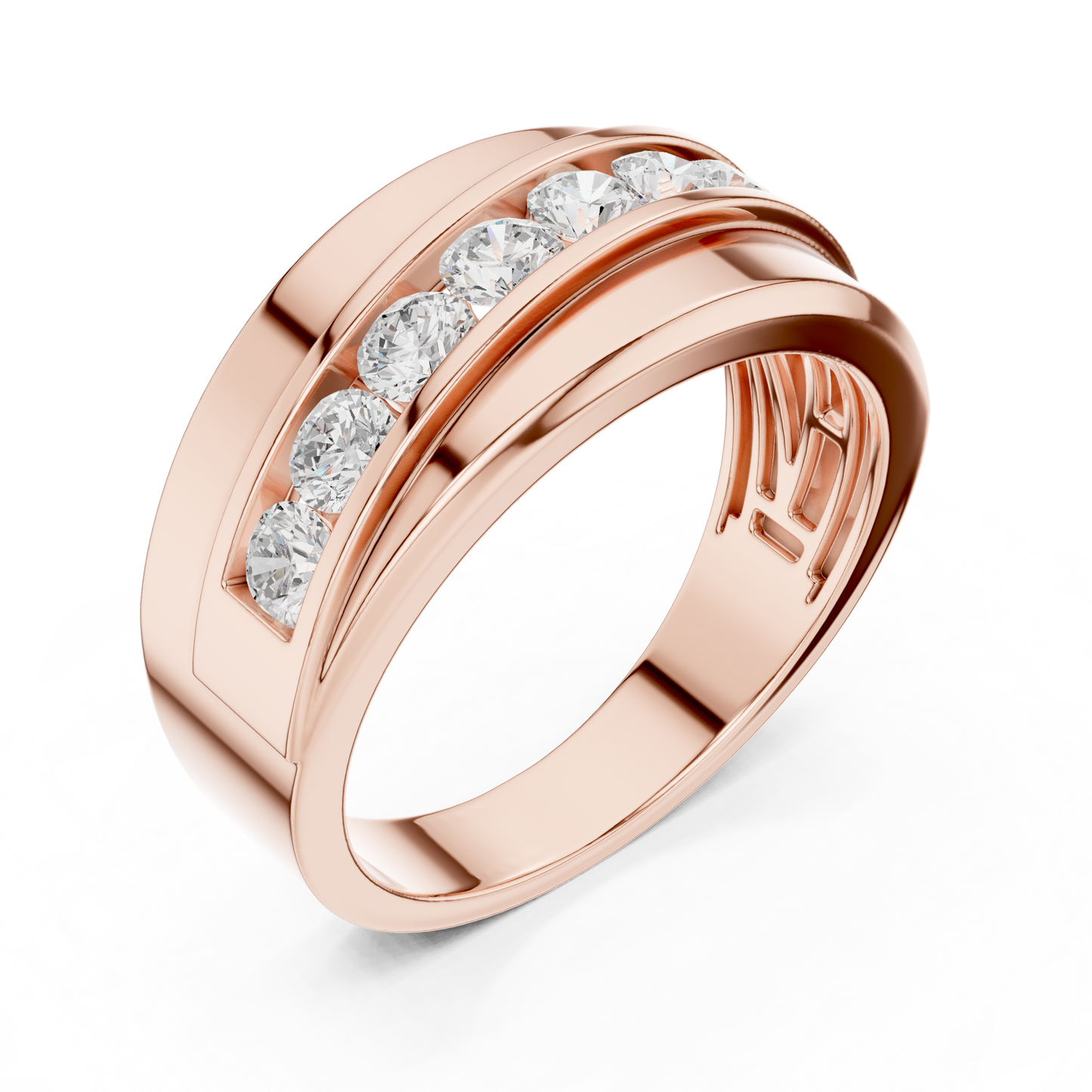 Lab Grown & Natural Round Shape Diamond Ethical Wear New Stunning Diamond Ring for Men - HIGHCARAT DIAMONDS