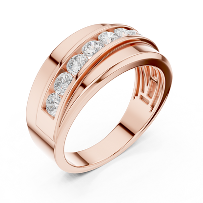 Lab Grown & Natural Round Shape Diamond Ethical Wear New Stunning Diamond Ring for Men - HIGHCARAT DIAMONDS