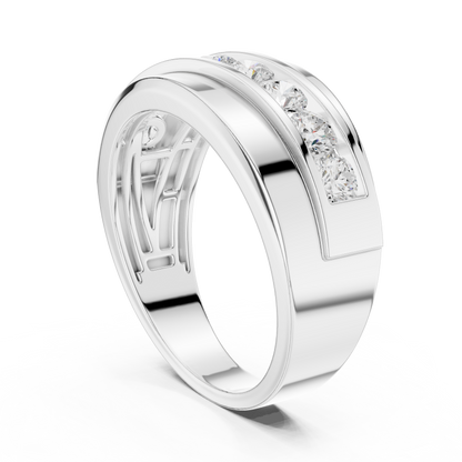 Lab Grown & Natural Round Shape Diamond Ethical Wear New Stunning Diamond Ring for Men - HIGHCARAT DIAMONDS