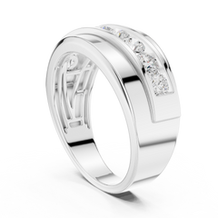 Lab Grown & Natural Round Shape Diamond Ethical Wear New Stunning Diamond Ring for Men - HIGHCARAT DIAMONDS