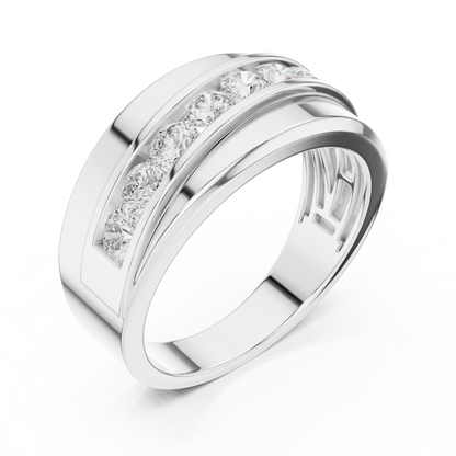 Lab Grown & Natural Round Shape Diamond Ethical Wear New Stunning Diamond Ring for Men - HIGHCARAT DIAMONDS