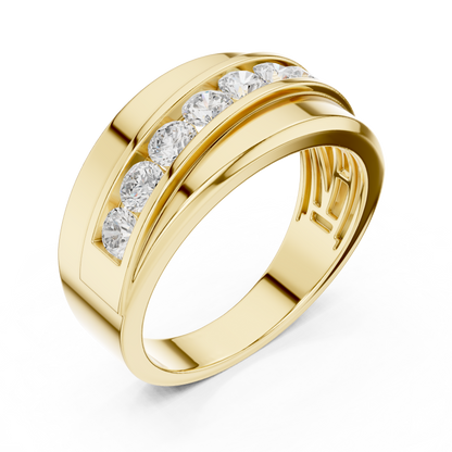 Lab Grown & Natural Round Shape Diamond Ethical Wear New Stunning Diamond Ring for Men - HIGHCARAT DIAMONDS