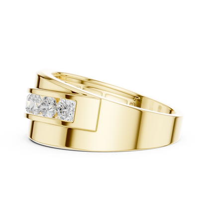 Lab Grown & Natural Round Shape Diamond Ethical Wear New Stunning Diamond Ring for Men - HIGHCARAT DIAMONDS