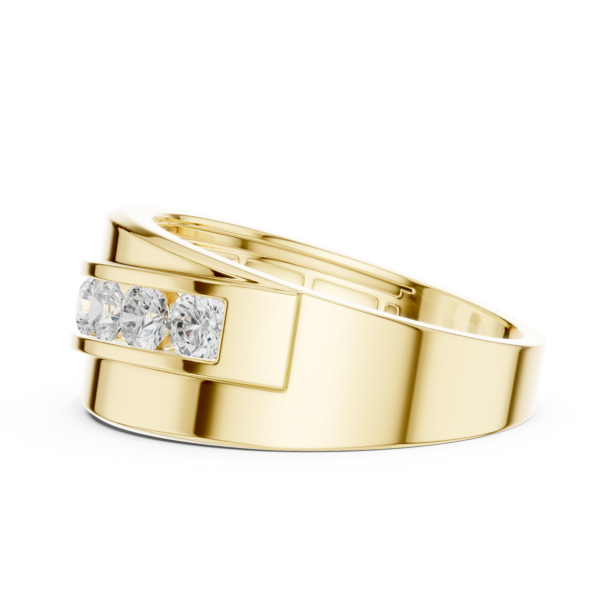 Lab Grown & Natural Round Shape Diamond Ethical Wear New Stunning Diamond Ring for Men - HIGHCARAT DIAMONDS