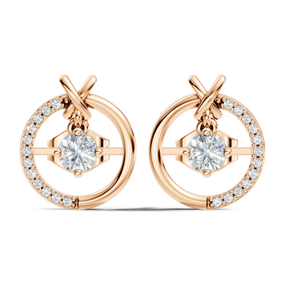 Elegant Colorless Lab-Grown Diamond Earrings in White Gold Minimalist Design - HIGHCARAT DIAMONDS