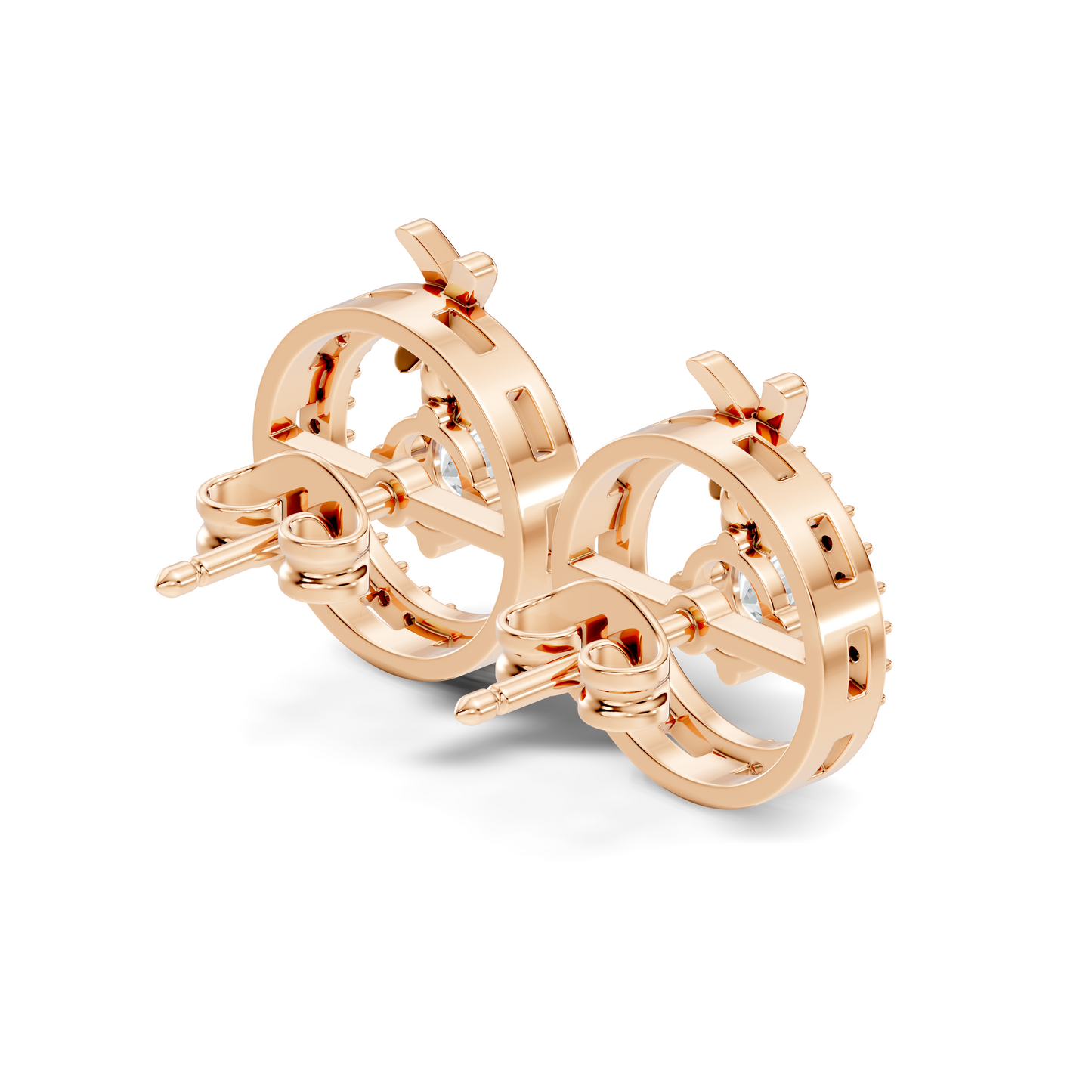 Elegant Colorless Lab-Grown Diamond Earrings in White Gold Minimalist Design - HIGHCARAT DIAMONDS