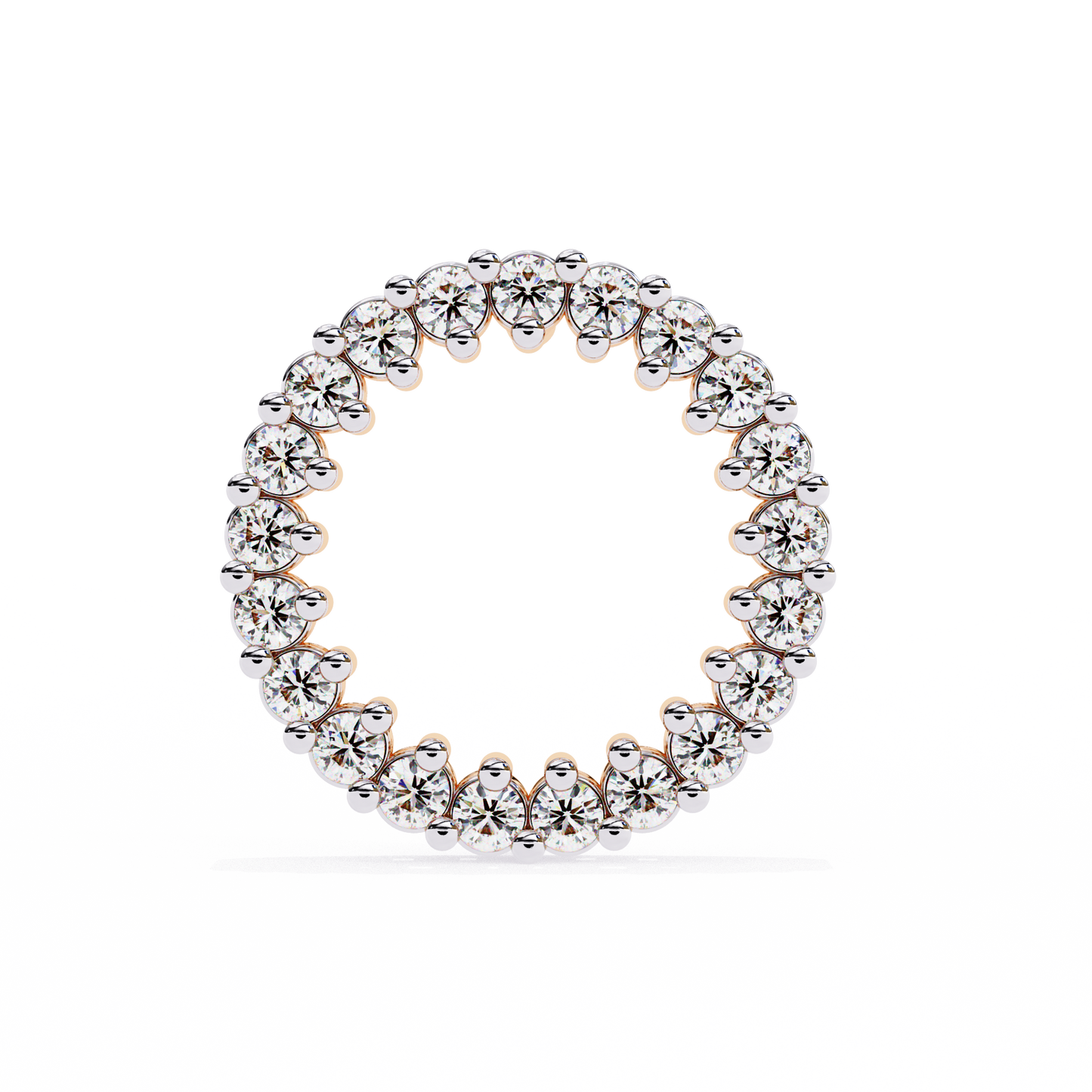 Round Cut Lab Grown Diamond Circle Shape Antique Delicate Prong Set Bridesmaid Stud Earring Gift For Women's - HIGHCARAT DIAMONDS