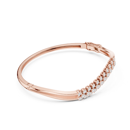 Round Cut Lab Grown Diamond Classic Prong Set Party Wear Bracelet - HIGHCARAT DIAMONDS