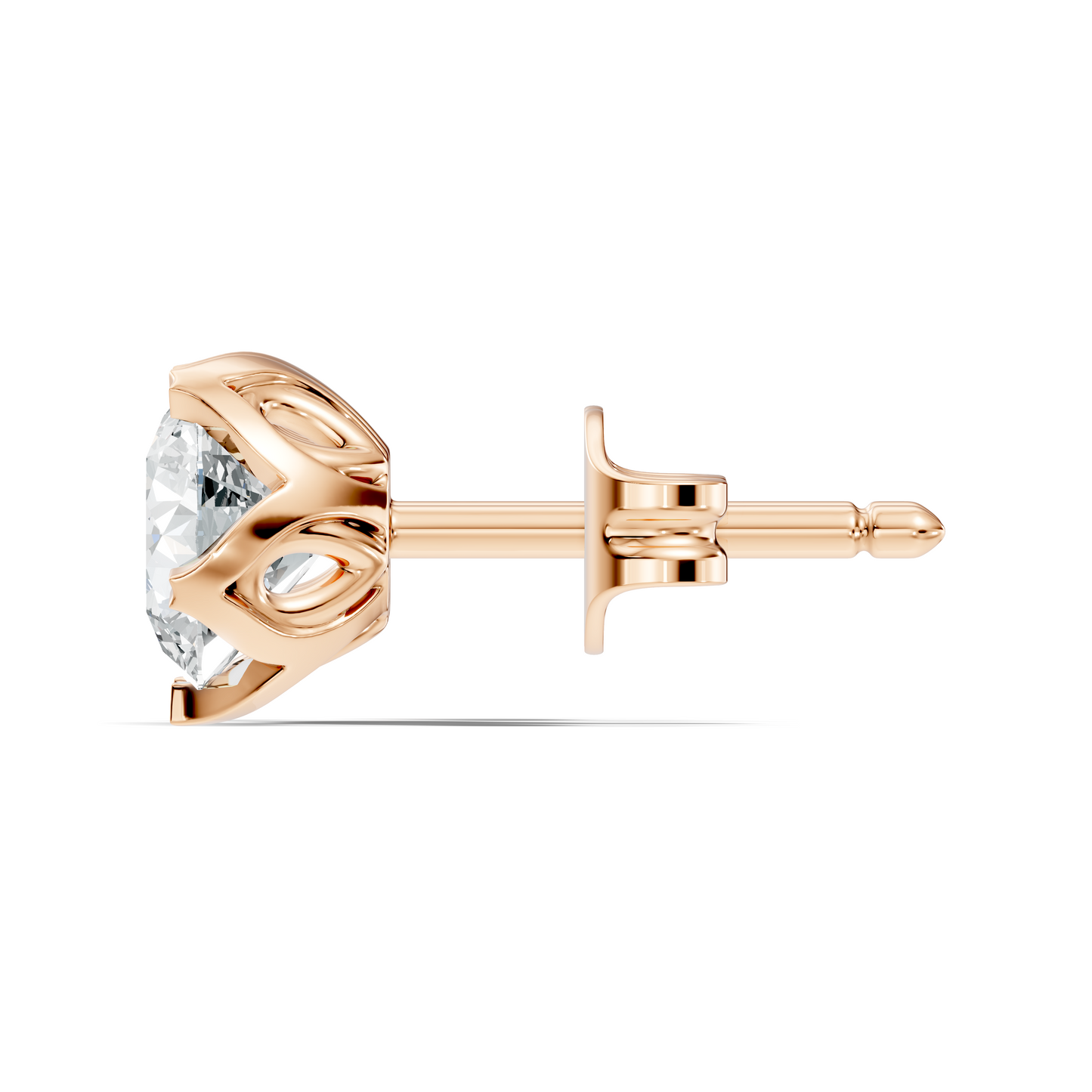 Round Shape 10k Solid Gold Stunning Affordable Vintage labgrown Diamond Earrings For Her - HIGHCARAT DIAMONDS