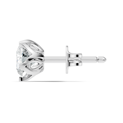 Round Shape 10k Solid Gold Stunning Affordable Vintage labgrown Diamond Earrings For Her - HIGHCARAT DIAMONDS