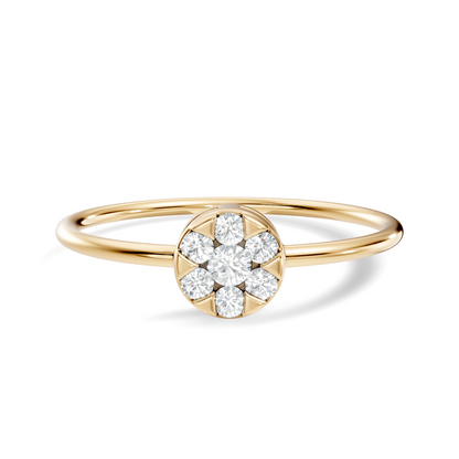 Round Cut Lab-Grown Diamond Cluster Promise Ring - HIGHCARAT DIAMONDS