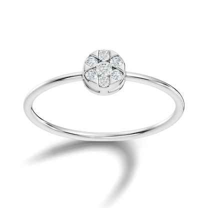 Round Cut Lab-Grown Diamond Cluster Promise Ring - HIGHCARAT DIAMONDS