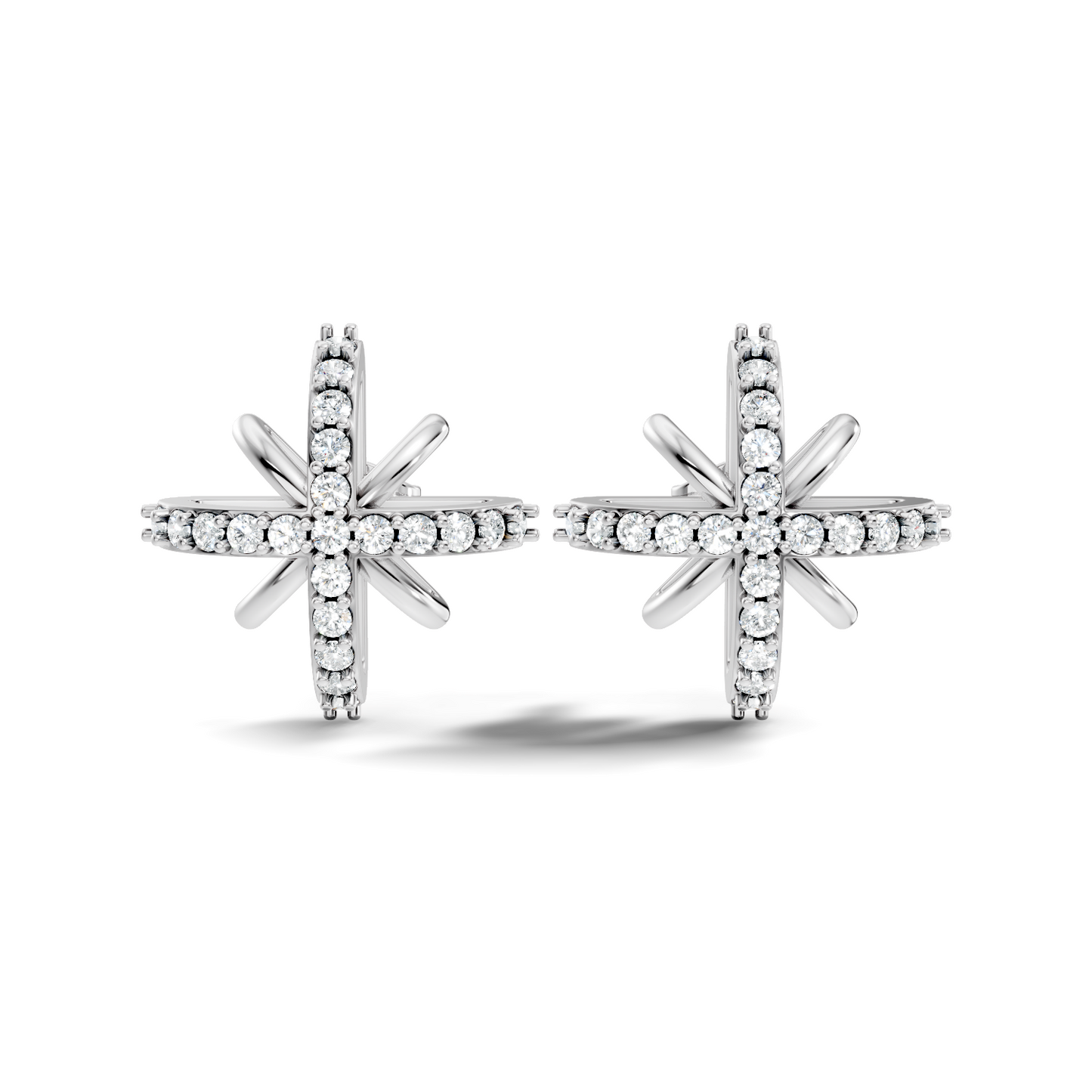 Round Shape Lab Grown & Natural Diamond Sinning Fabulous Unique Stud Diamond Earrings - HIGHCARAT DIAMONDS