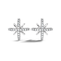 Round Shape Lab Grown & Natural Diamond Sinning Fabulous Unique Stud Diamond Earrings - HIGHCARAT DIAMONDS