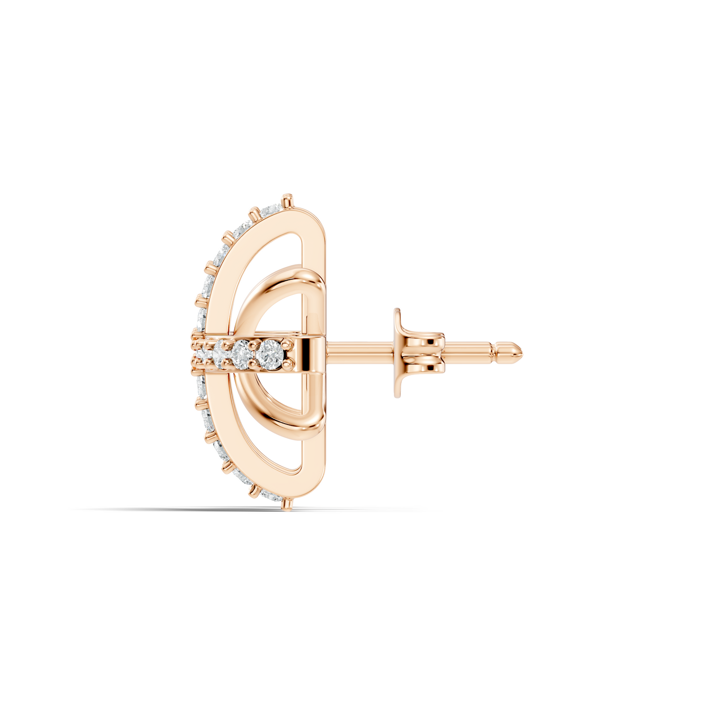 Round Shape Lab Grown & Natural Diamond Sinning Fabulous Unique Stud Diamond Earrings - HIGHCARAT DIAMONDS