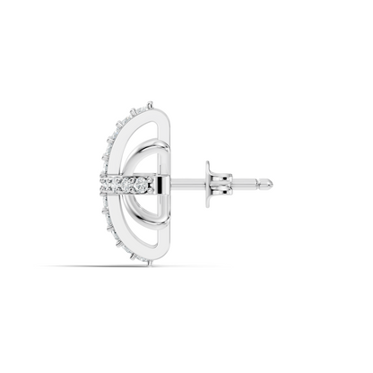 Round Shape Lab Grown & Natural Diamond Sinning Fabulous Unique Stud Diamond Earrings - HIGHCARAT DIAMONDS