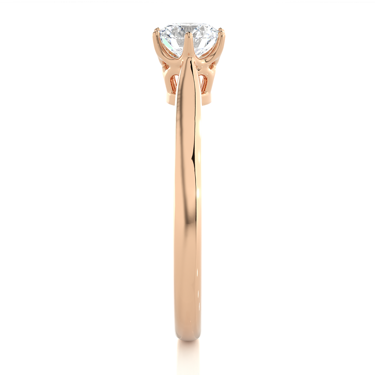 Round Cut Lab Grown Diamond Engagement Ring - HIGHCARAT DIAMONDS