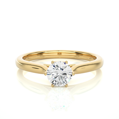 Round Cut Lab Grown Diamond Engagement Ring - HIGHCARAT DIAMONDS