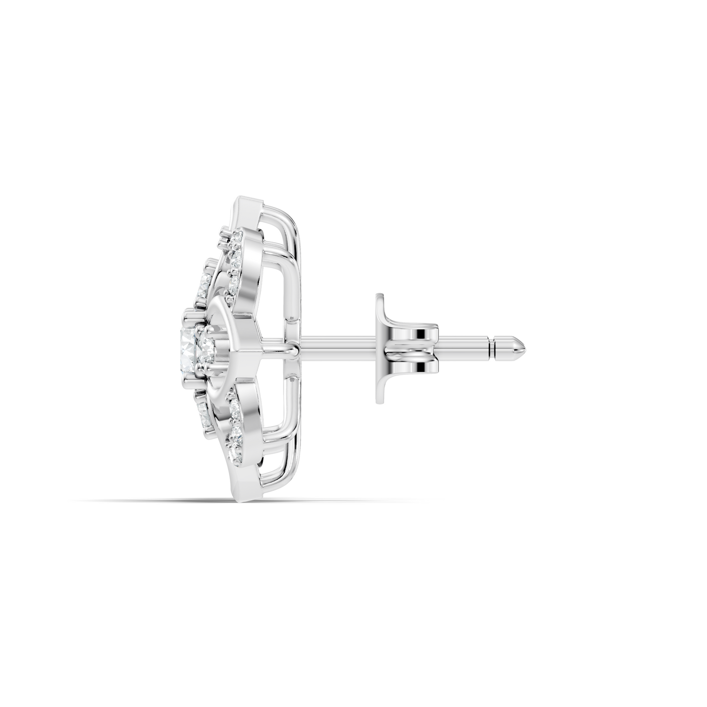 Round Shape Labgrown Diamond Stud Earring For Her In 14K Solid Rose Gold - HIGHCARAT DIAMONDS
