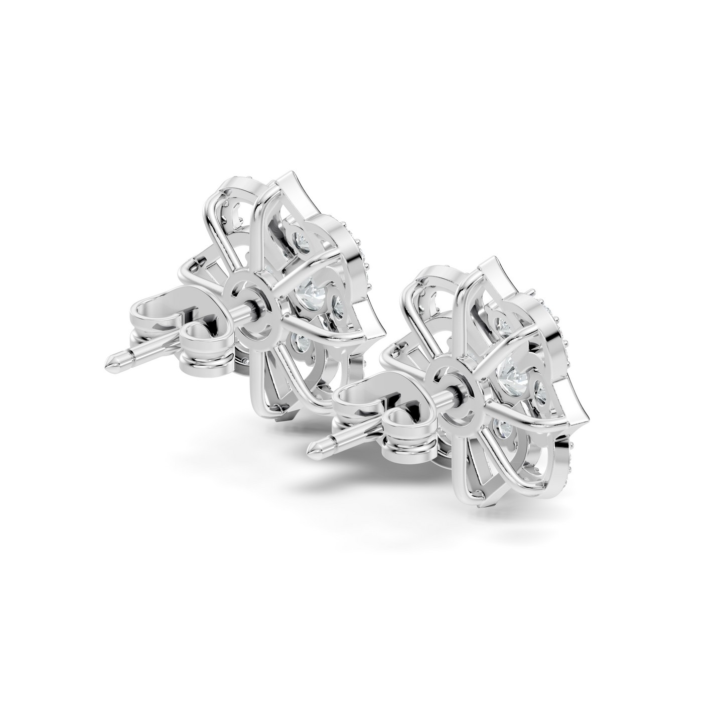 Round Shape Labgrown Diamond Stud Earring For Her In 14K Solid Rose Gold - HIGHCARAT DIAMONDS