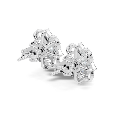 Round Shape Labgrown Diamond Stud Earring For Her In 14K Solid Rose Gold - HIGHCARAT DIAMONDS