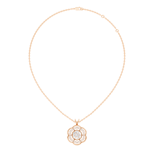 Vintage Round Cut Diamond Pendant Natural & Lab-Grown Diamonds in 18K Gold - HIGHCARAT DIAMONDS