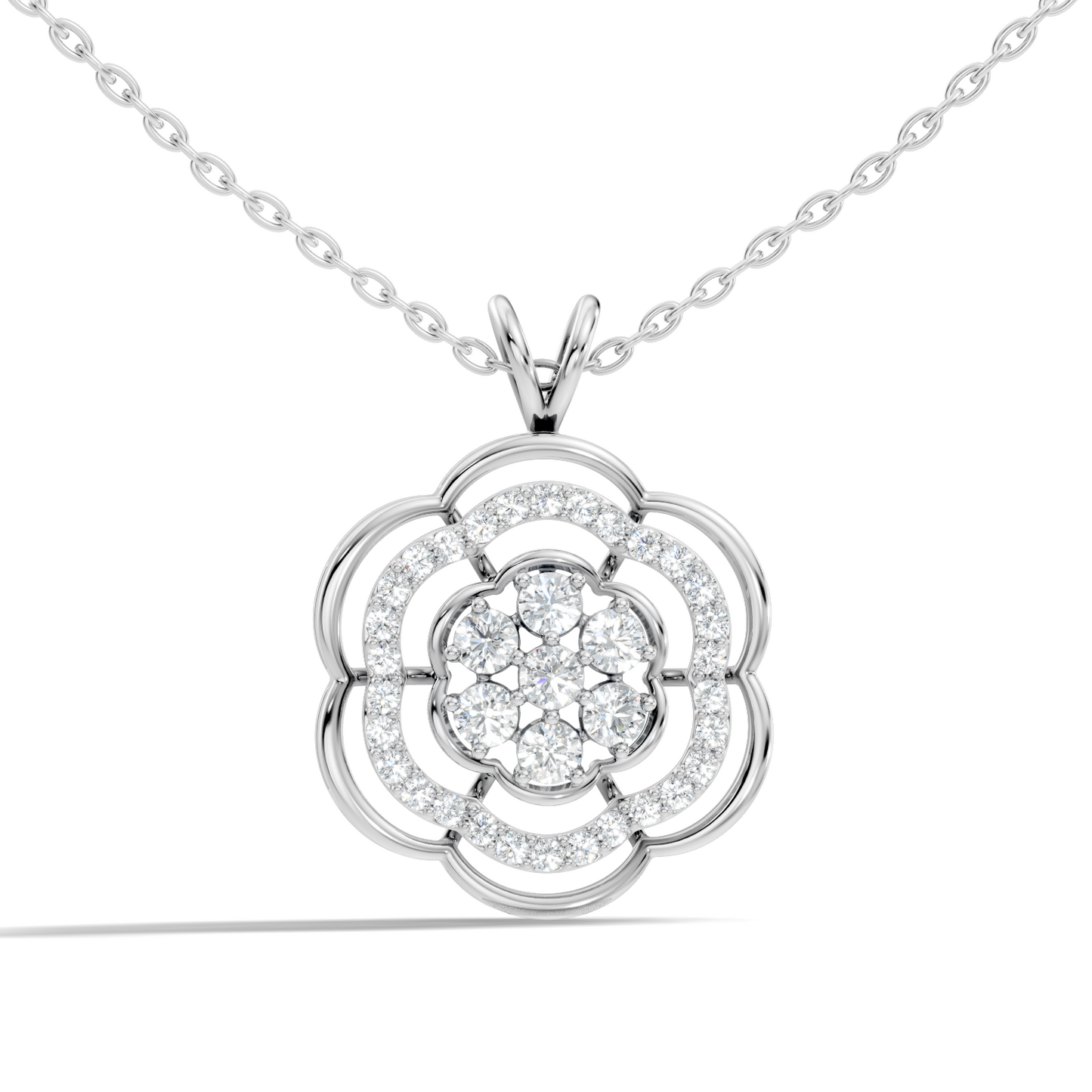 Vintage Round Cut Diamond Pendant Natural & Lab-Grown Diamonds in 18K Gold - HIGHCARAT DIAMONDS