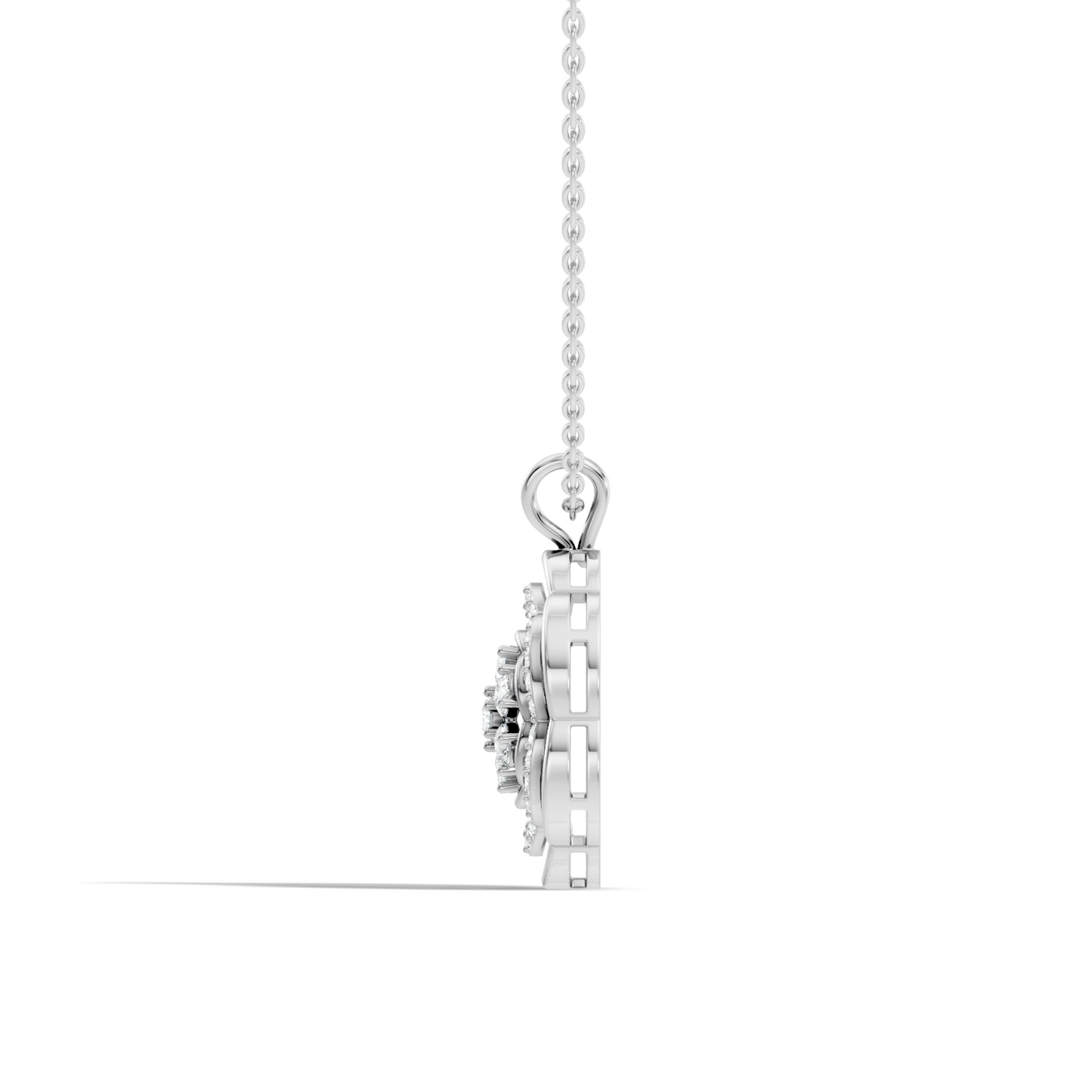 Vintage Round Cut Diamond Pendant Natural & Lab-Grown Diamonds in 18K Gold - HIGHCARAT DIAMONDS