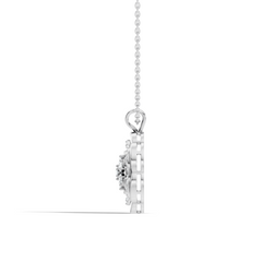 Vintage Round Cut Diamond Pendant Natural & Lab-Grown Diamonds in 18K Gold - HIGHCARAT DIAMONDS