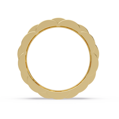 Round Cut Lab Grown Diamond Full Eternity Men's Rose Gold Wedding Band - HIGHCARAT DIAMONDS