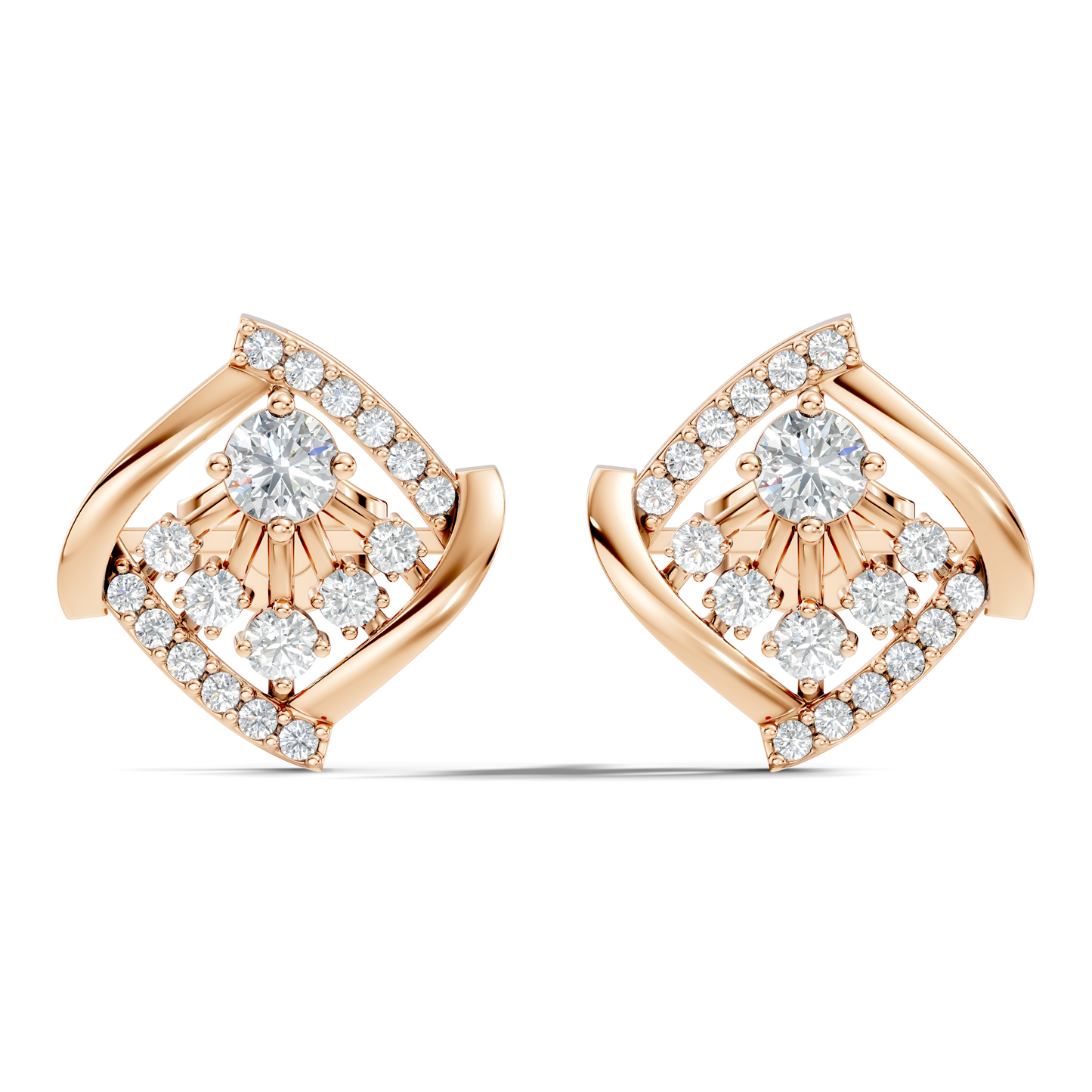 Classic Round Cut Diamond Stud Earring For Women In 14K Solid Yellow Gold - HIGHCARAT DIAMONDS