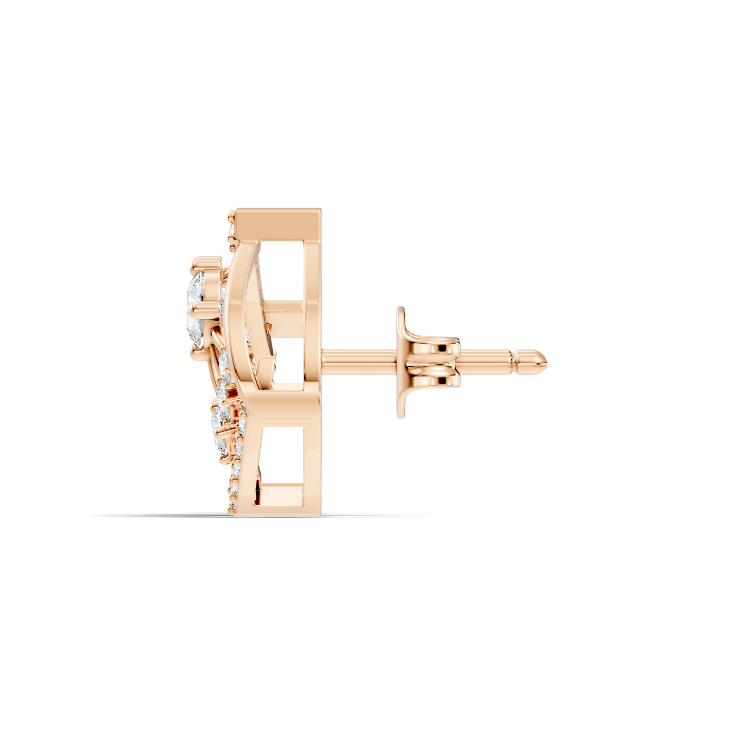 Classic Round Cut Diamond Stud Earring For Women In 14K Solid Yellow Gold - HIGHCARAT DIAMONDS