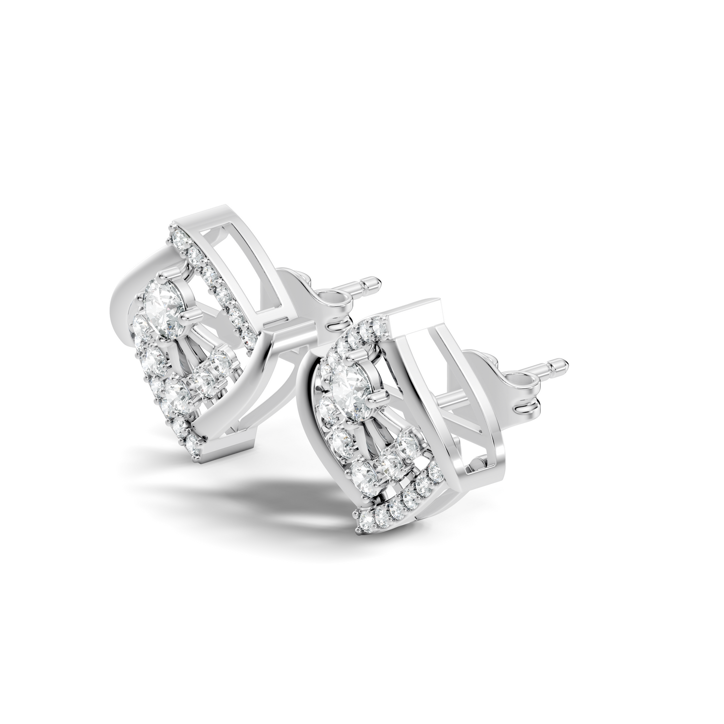 Classic Round Cut Diamond Stud Earring For Women In 14K Solid Yellow Gold - HIGHCARAT DIAMONDS