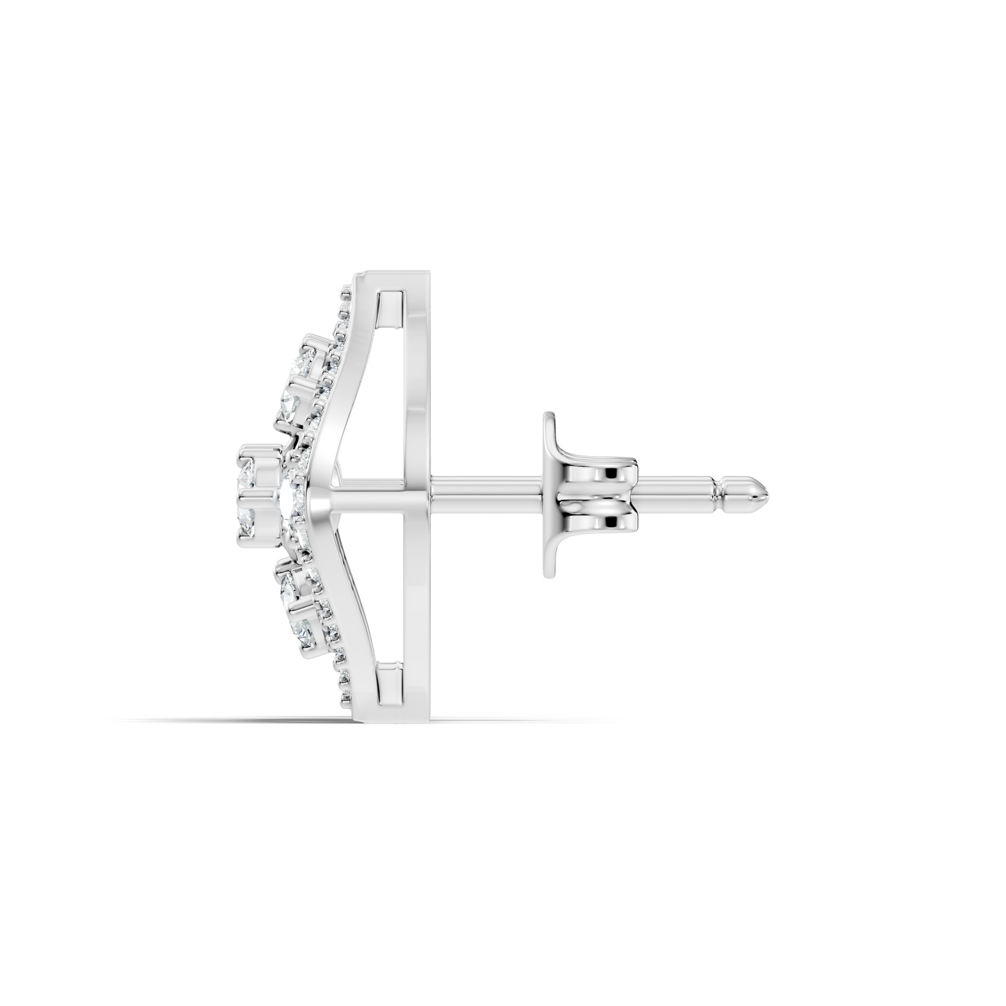 Round Shape Lab grown & Natural Diamond With 18k Solid Gold Shinning Elegance Diamond Earrings For hear - HIGHCARAT DIAMONDS
