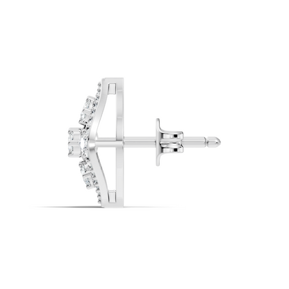 Round Shape Lab grown & Natural Diamond With 18k Solid Gold Shinning Elegance Diamond Earrings For hear - HIGHCARAT DIAMONDS